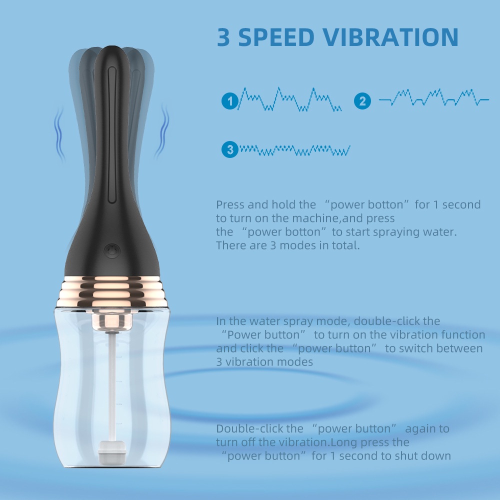 Dụng cụ thụt rửa vệ sinh hậu môn tự động siêu sạch, thiết bị vệ sinh cửa sau cầm tay sạc pin