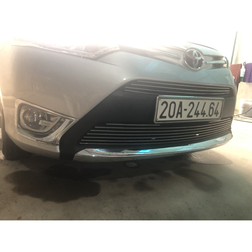 Bộ ốp viền đèn gầm  Trước và Sau xe Vios 2014-2017