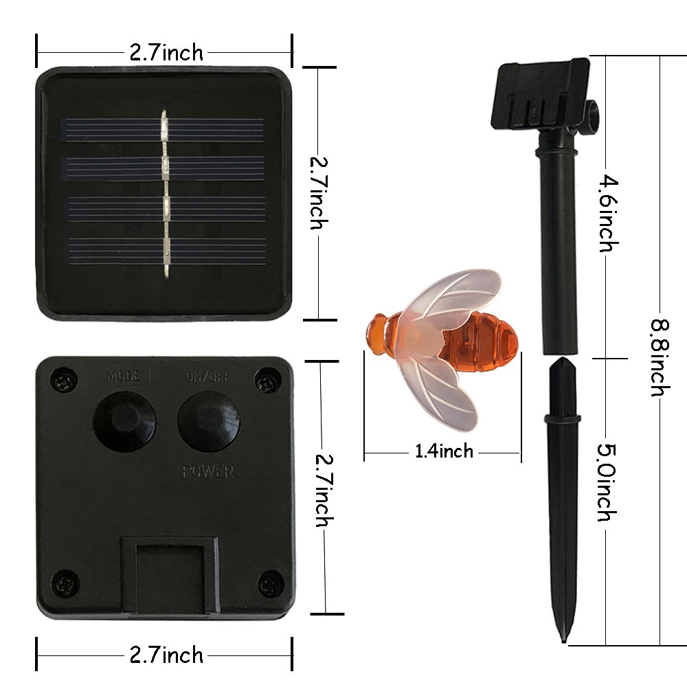 Dây Đèn Led Năng Lượng Mặt Trời Chống Thấm Nước Hình Ong Mật Trang Trí Sân Vườn
