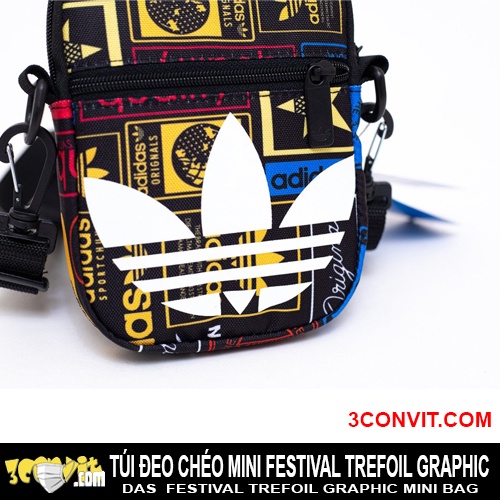 Túi đeo chéo 3 lá Mini Festival Trefoil Graphic Bag