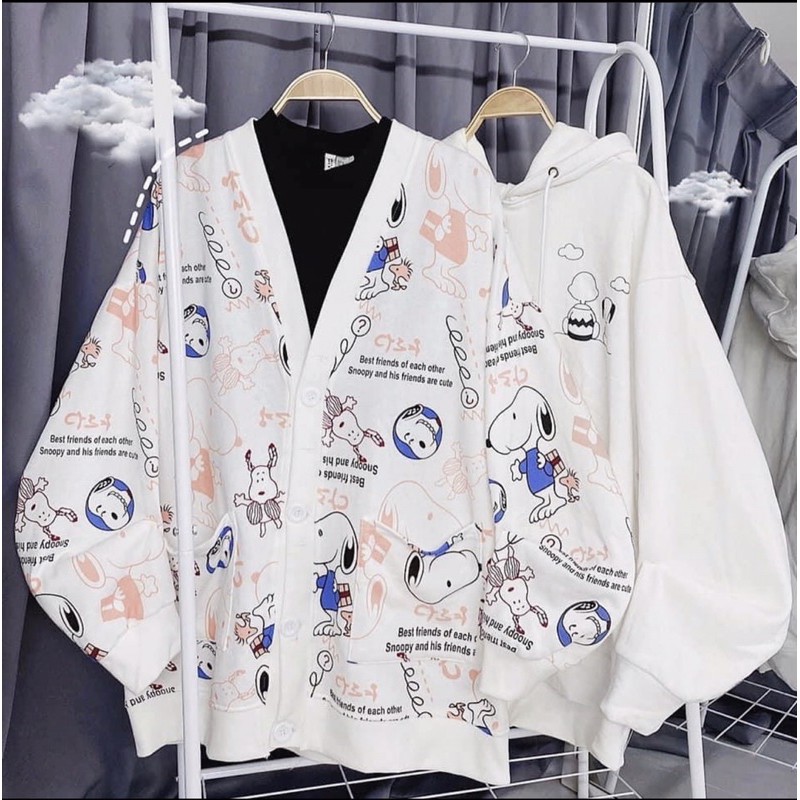 Áo cardigan Snoopy phong cách Hàn Quốc | BigBuy360 - bigbuy360.vn