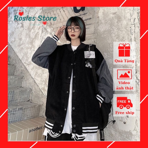 Áo Bomber nhung unisex, Áo khoác mùa đông freesize form rộng cho nam nữ dưới 70kg