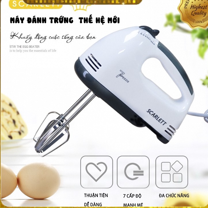 Máy đánh trứng cầm tay 7 tốc độ SCALETT