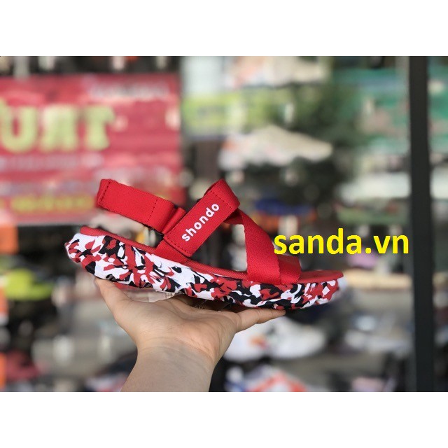 Giày Shondo sandal F6S Camo size nữ full màu Cam kết Chính hãng 100%