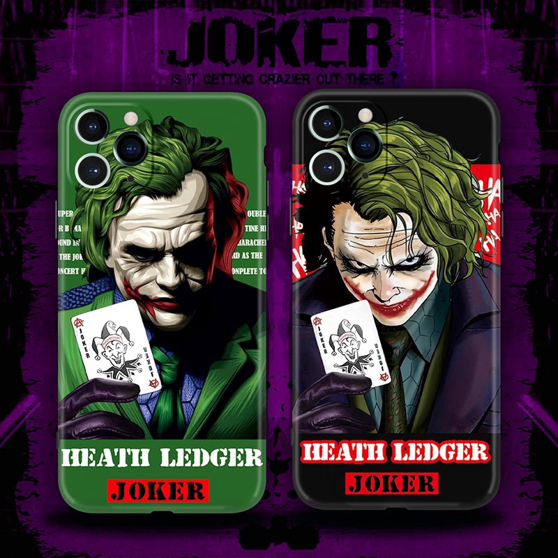 Movie Joker Apple iPhone 11 Case 11 Pro SE2 6 7 8 Plus XR XS MAX Fashionable Clown Buffoon AirPods Pro Case Ins Style Phone Case Lens Protection Shockproof Couple Cover
