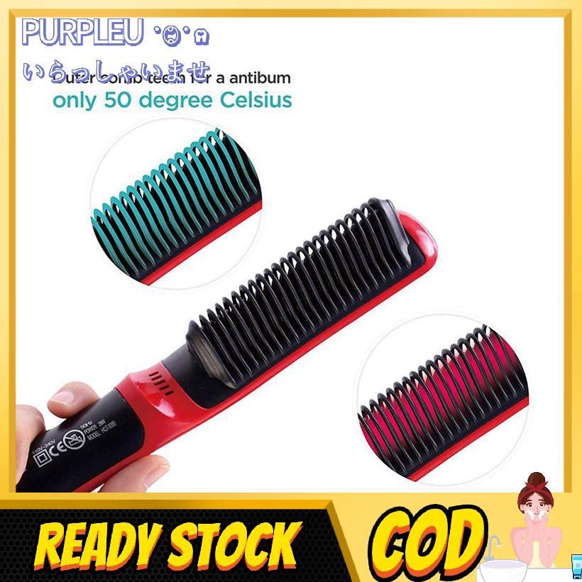 Hair Comb Brush Multifunctional Quick Beard Hair Straightener Curling Curler