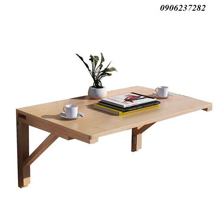 Bàn gắn tường gấp gọn gỗ thông re0514 - bàn học ấp gọn áp tường thông minh