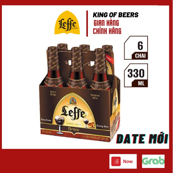 Bia Leffe Brune (Leffe Nâu) - Thùng 24 Chai (330ml/ chai)