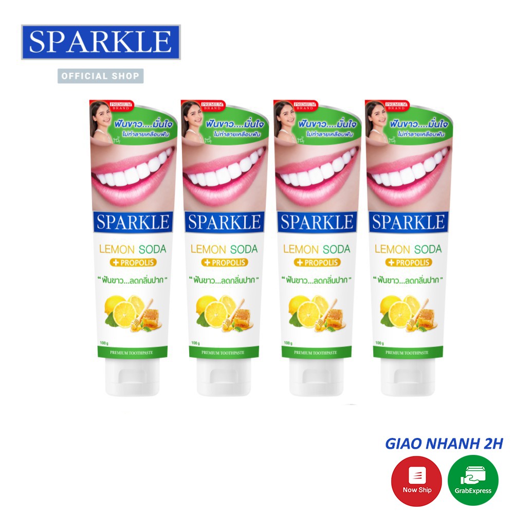 Combo 4 kem đánh răng Sparkle Lemon Soda 100g