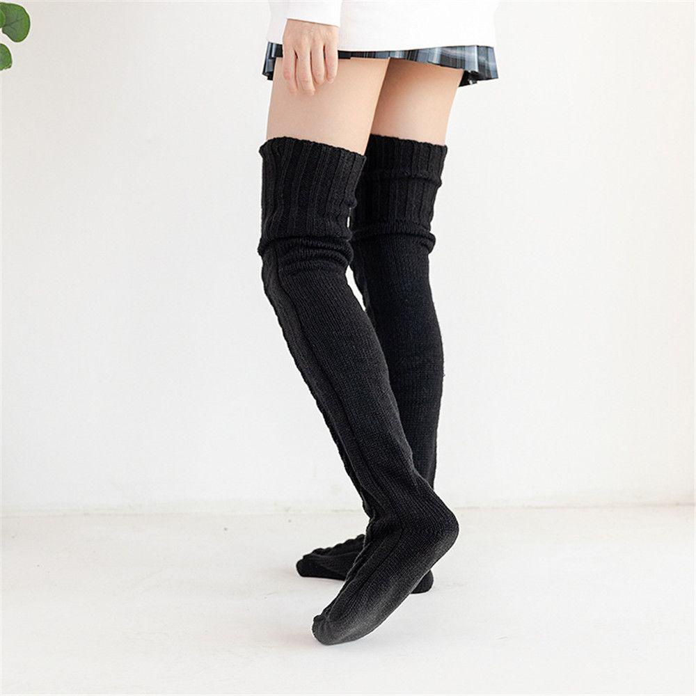 Tất Ống Chân Co Giãn Mềm Mại Giữ Ấm Mùa Đông