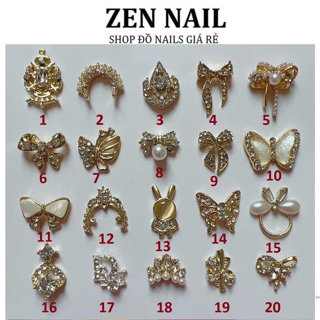 Charm Nail, Charm gắn móng, trang trí móng cao cấp từ 21-40