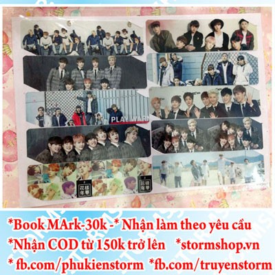 Book Mark BTS chỉ với giá 30k/1 bảng 10 cái