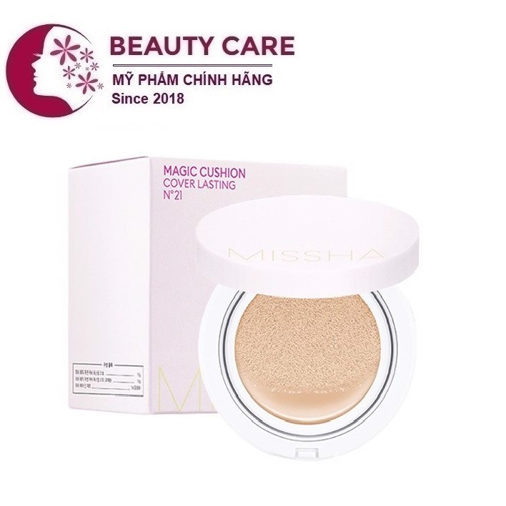 Phấn Nước Missha Magic Cushion Cover Lasting che phủ cho lớp nền hoàn hảo