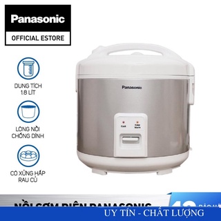 Nồi cơm điện Panasonic 1.8 lít SR-MVN187LRa Trưng Bày 98-99%,Lòng nồi bằng hợp kim nhôm tráng men chống dính-BH 12 tháng
