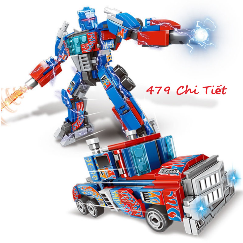 [374 CHI TIẾT-HÀNG CHUẨN] BỘ ĐỒ CHƠI XẾP HÌNH LEGO Transformer OPTIMUS PRIDE - Lego Robot Biến Hình