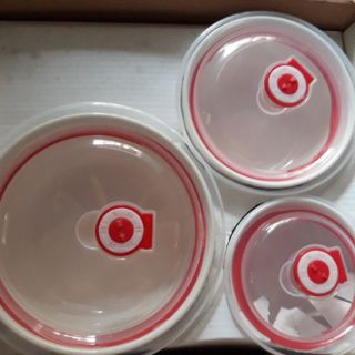 Set 3 bát sứ hoa hồng