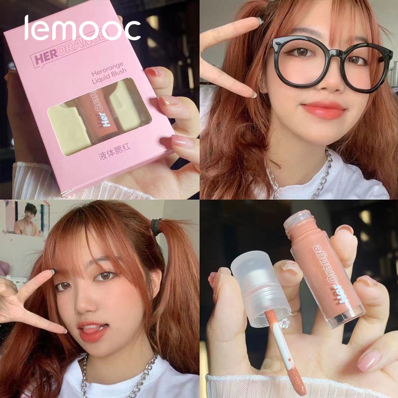 [Hàng mới về] Má hồng dạng lỏng trang điểm tự nhiên công dụng kép
