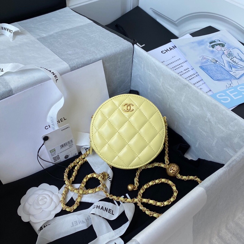túi đeo chéo mini nữ dáng tròn khoá kéo siêu xinh 𝘾𝙝𝙖𝙣𝙚𝙡 CN 𝘾𝙝𝙖𝙣𝙚𝙡