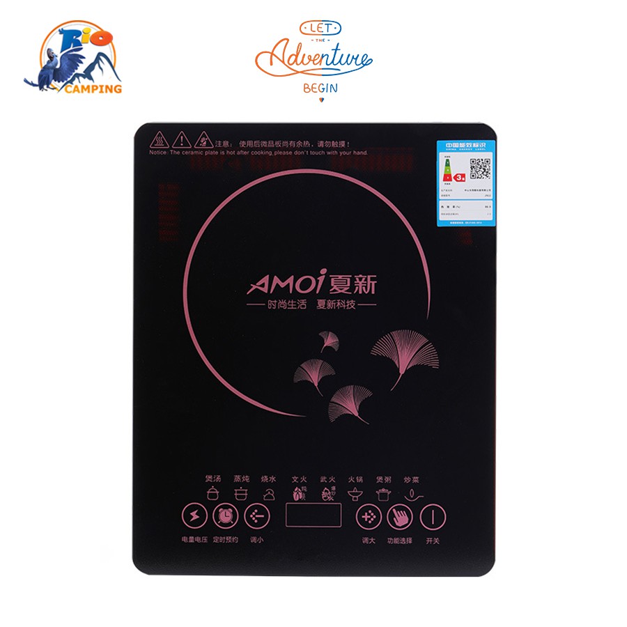 Bếp từ đơn cảm ứng SAST công suất 2200w mặt kính chịu lực bếp từ ăn lẩu 10 chế độ nhiệt độ bảo hành 12 tháng