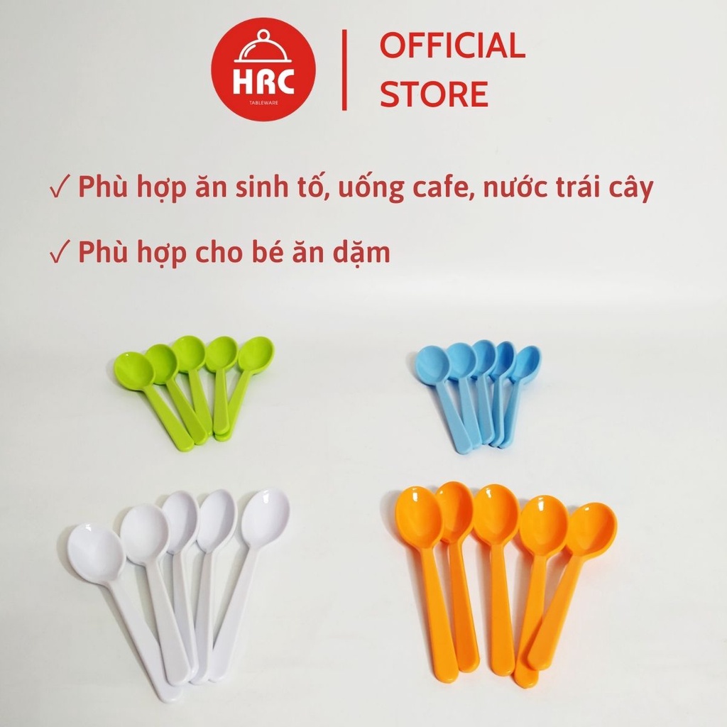 Thìa ăn dặm cho bé (Siêu Rẻ) Thìa nhựa sinh tố, cafe, nước trái cây Song Long 2749 2750