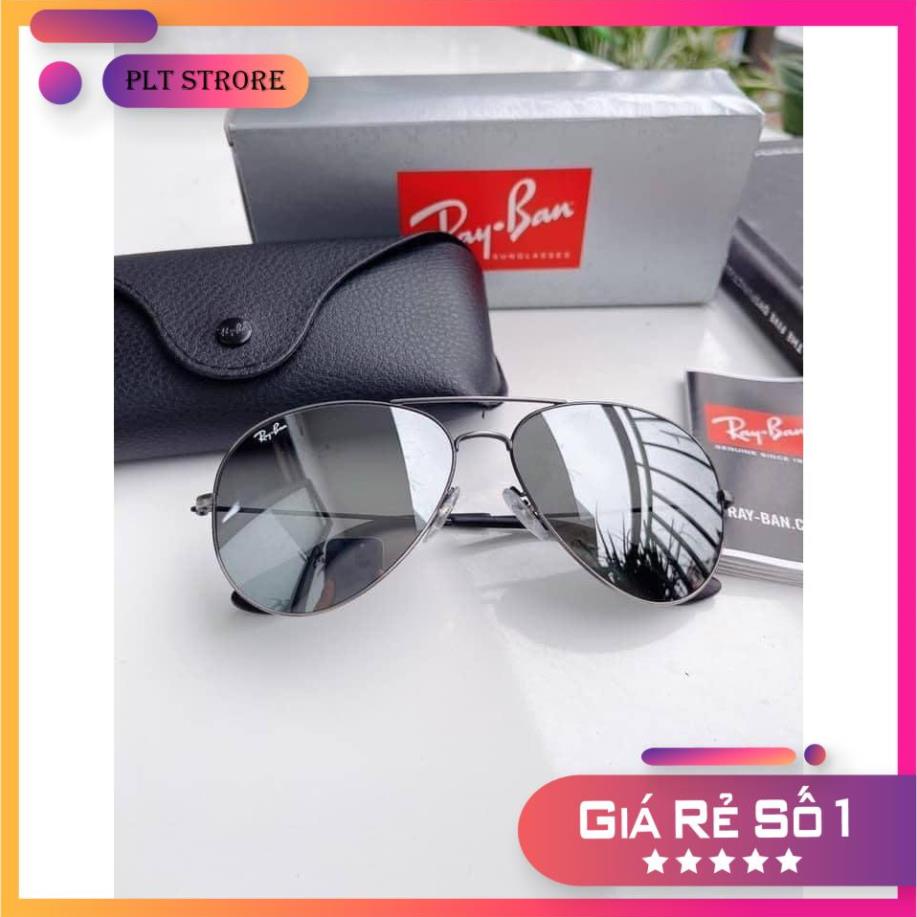 Kính mát Rayban RB3558 91396G (58-14-140) mắt chuồn, viền xám Full Box ⚜️Hàng Authentic⚜️