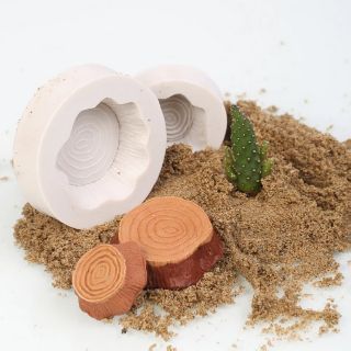Bộ khuôn silicone trong dẻo hình gốc cây làm bánh, đổ resin