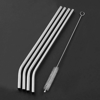 Combo 3 Ống Hút Inox Và Túi Vải  Tặng 1 Cây Rửa Ống Hút Tiện Dụng