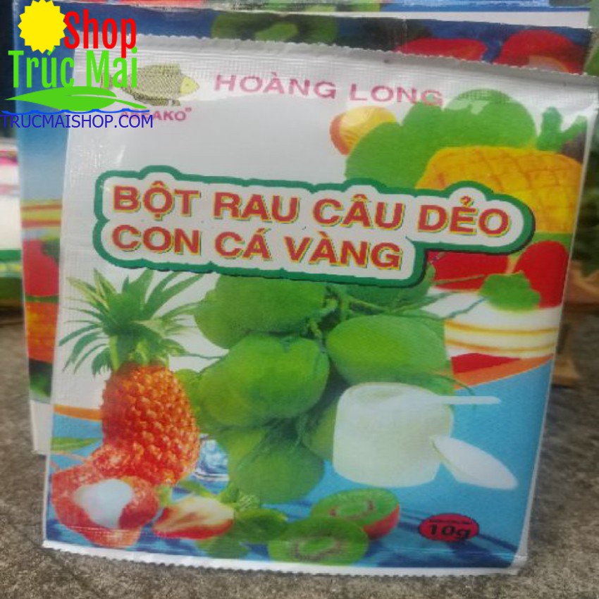 Bột rau câu dẻo con cá vàng nguyên liệu tự nấu thạch