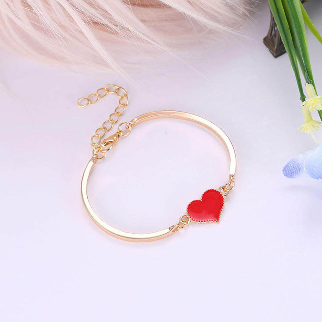 Vòng Đeo Tay Mặt Hình Trái Tim Đơn Giản Thời Trang Dành Cho Nữ