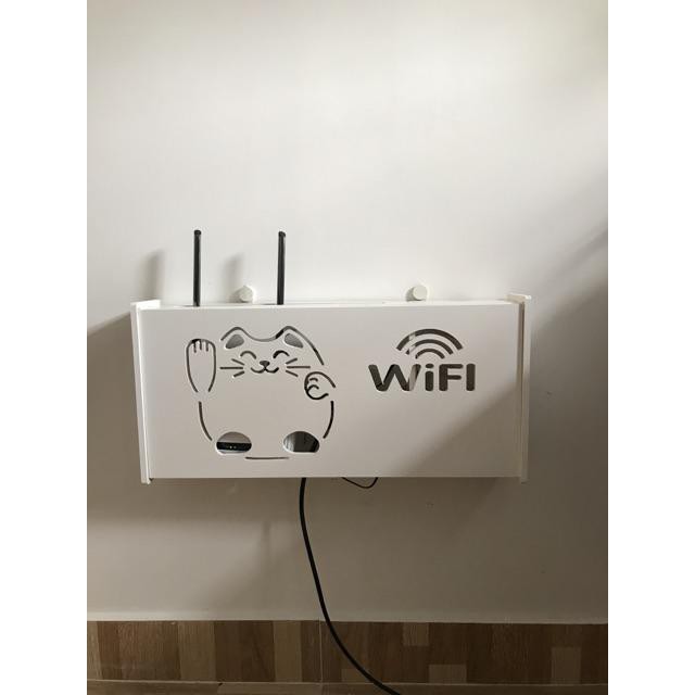 [SIÊU RẺ] Hộp kệ wifi mèo thần tài IG345