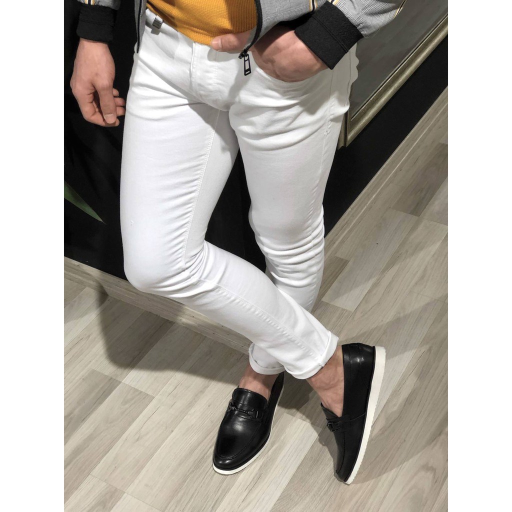 Quần jean nam đen trơn chuẩn đẹp co dãn hàng chất lượng kiểu dáng đẹp như hình