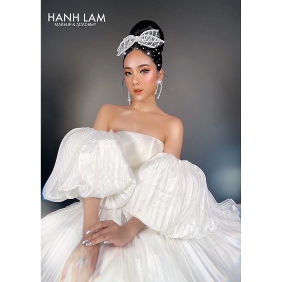 CÀI NƠ CÀI TÓC CÔ DÂU MÀU TRẮNG PHONG CÁCH DỄ THƯƠNG
