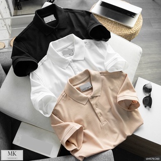 Áo polo ngắn tay nam nữ trơn 3 màu đen, trắng, be basic