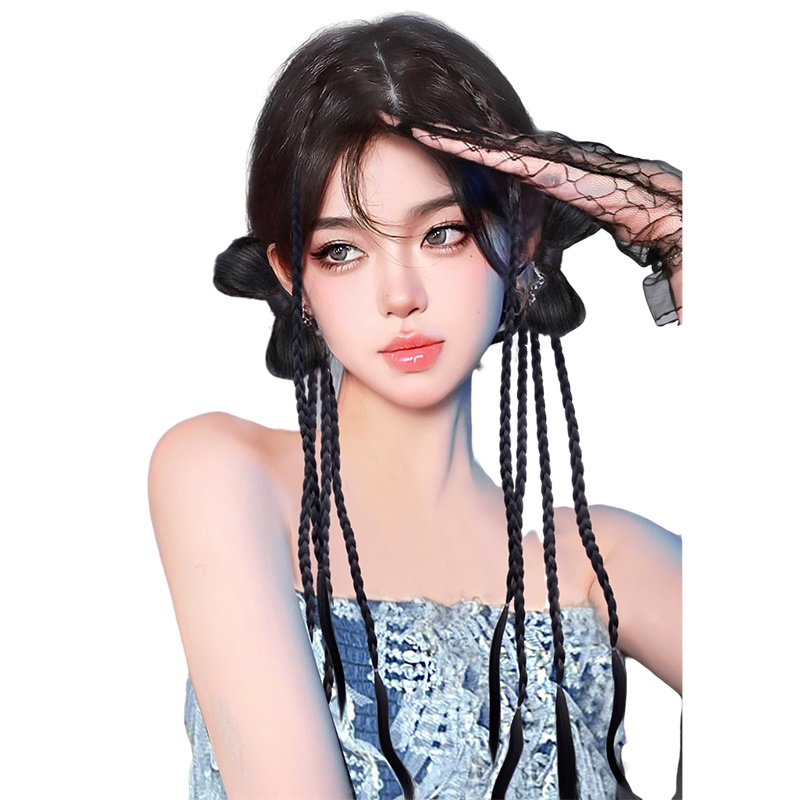 Tóc Giả Thắt Bím Kiểu Thắt Bím