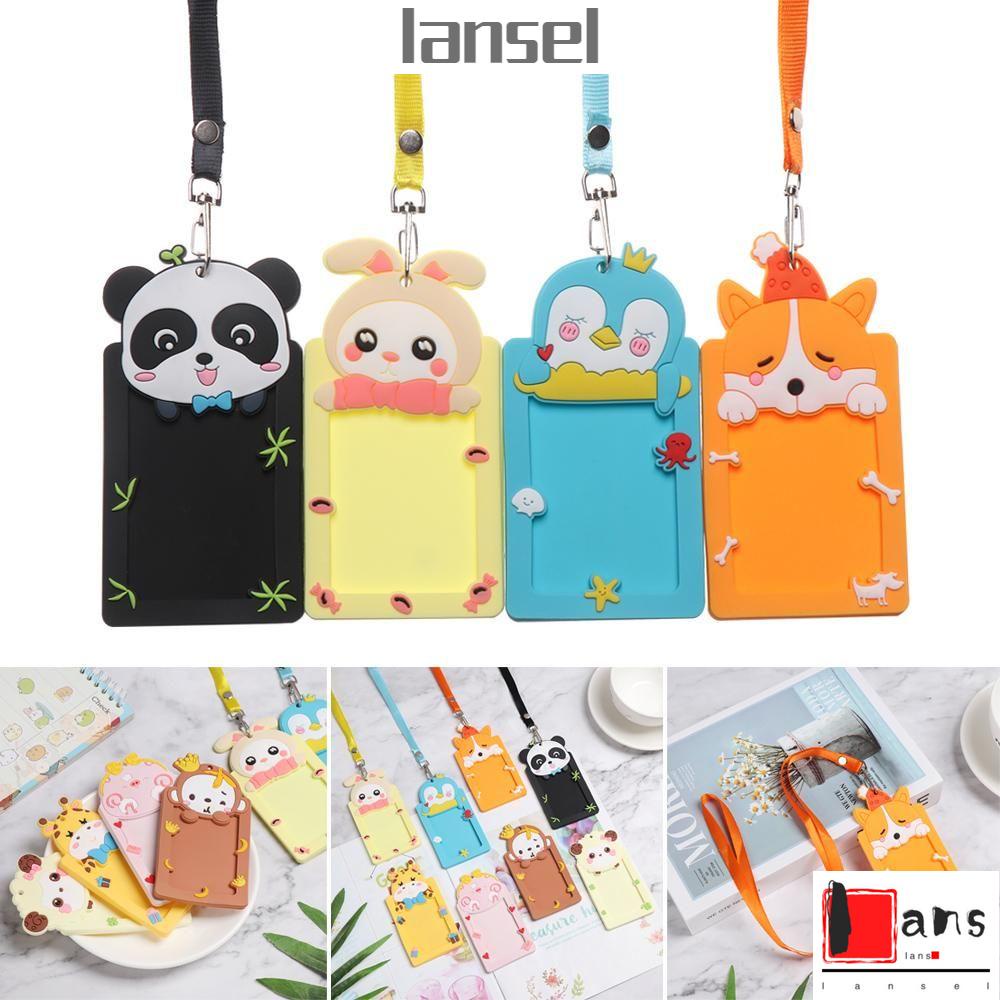 1 Bao Đựng Thẻ ID Bằng Silicon Nhiều Màu Hình Động Vật Dễ Thương