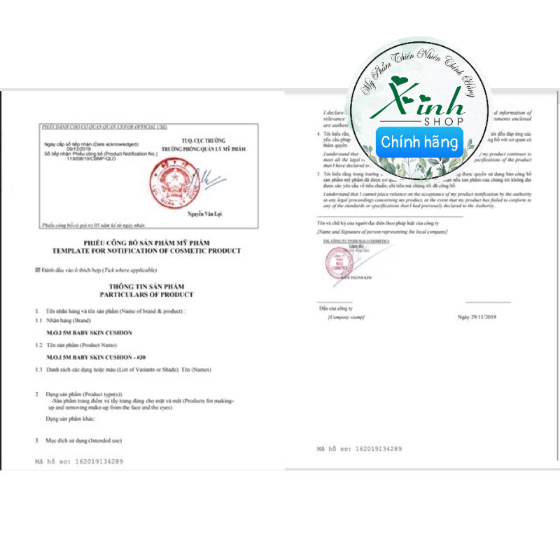 Phấn nước BABY SKIN CUSHION MOI che khuyết điểm