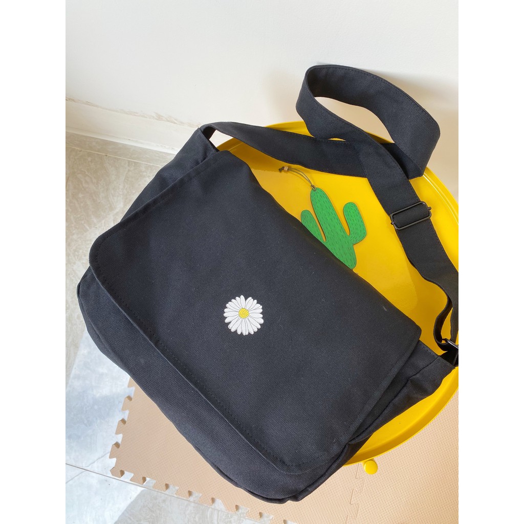 Túi đeo chéo vải bố canvas Unisex