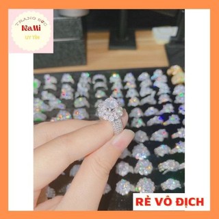 ẢNH THẬT + VIDEO♥️ Nhẫn đá nữ hoa đẹp sáng và có ảnh chụp thật