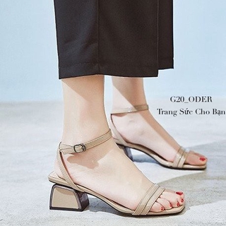 Sandal G20 oder quai mảnh gót vuông thời trang