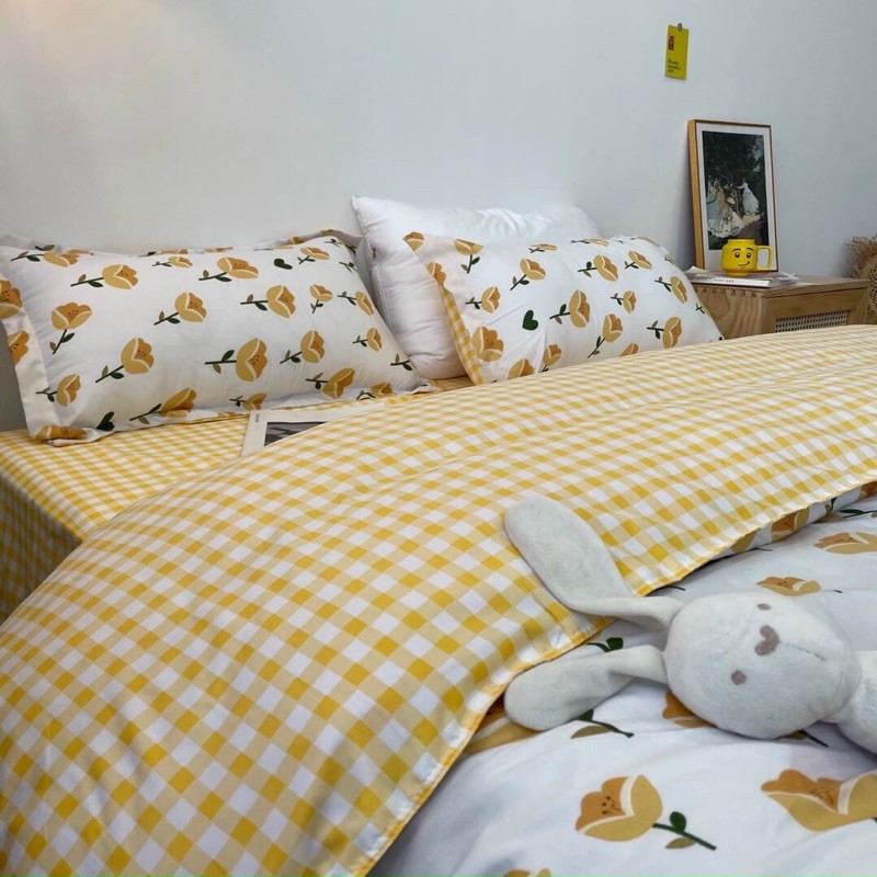 poly Hoa Tulip Vàng -  bộ vỏ chăn ga giường