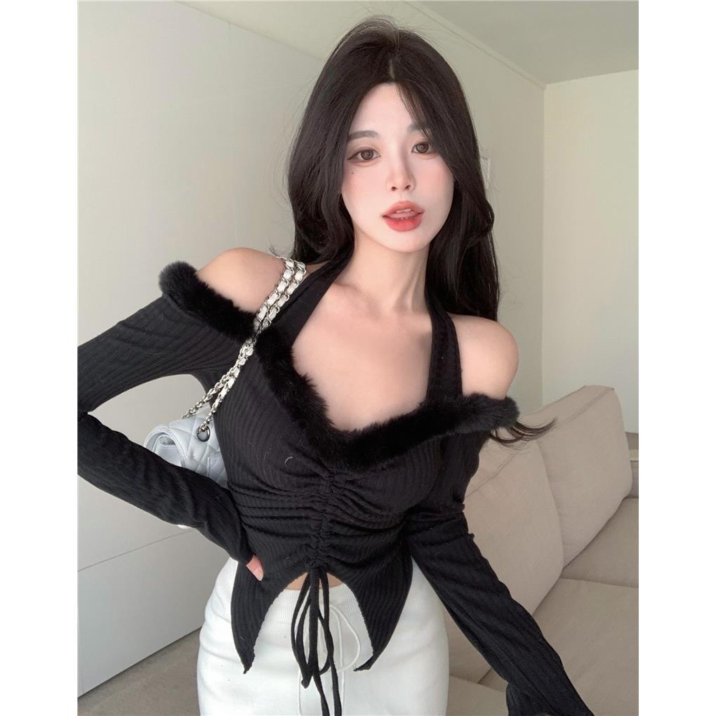 Áo Dệt Kim Tay Dài Thời Trang Xinh Xắn Đáng Yêu Cho Nữ