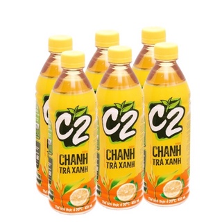 [Tân Phú] Lốc 6 chai Trà xanh C2 vị chanh 455ml