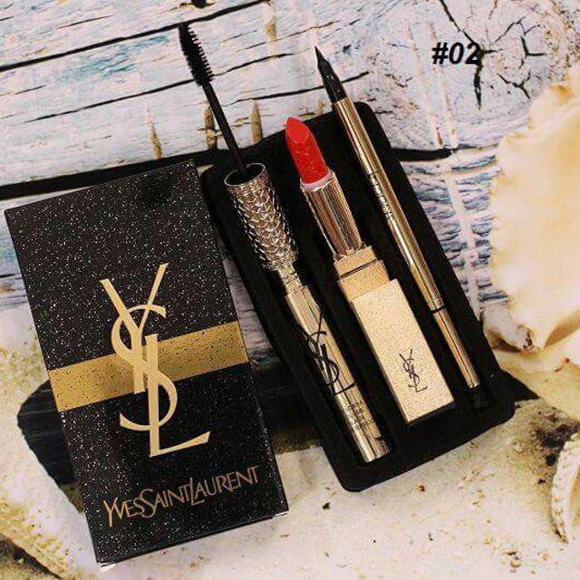 SET 3 MÓN YSL ( SON SÁP + MASCARA + KẺ MẮT NƯỚC )