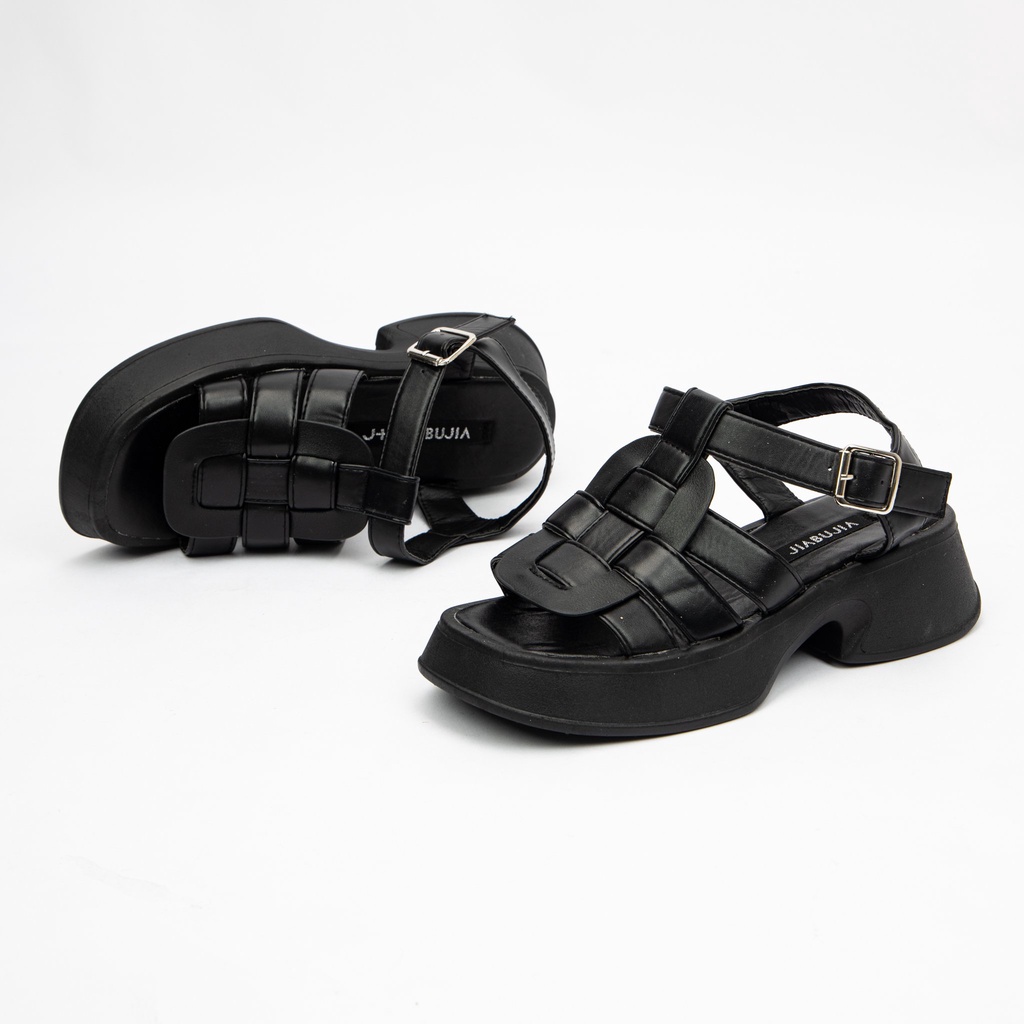 Giày Sandal Nữ MWC 2957 - Sandal Đế Cao 5p Quai Đan Cách Điệu Phối Quai Hậu Siêu Hack Dáng Cá Tính