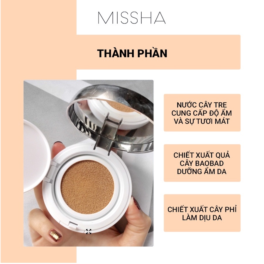 Phấn Nước Missha NEW EDITION Che Phủ Hoàn Hảo M Magic Cushion SPF 50+ PA+++ 15g