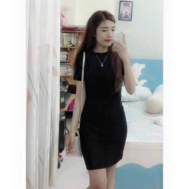 Váy Body Cổ Tròn Xẻ Sau 🌸 Hàng Đẹp 🌸 VN03 | BigBuy360 - bigbuy360.vn