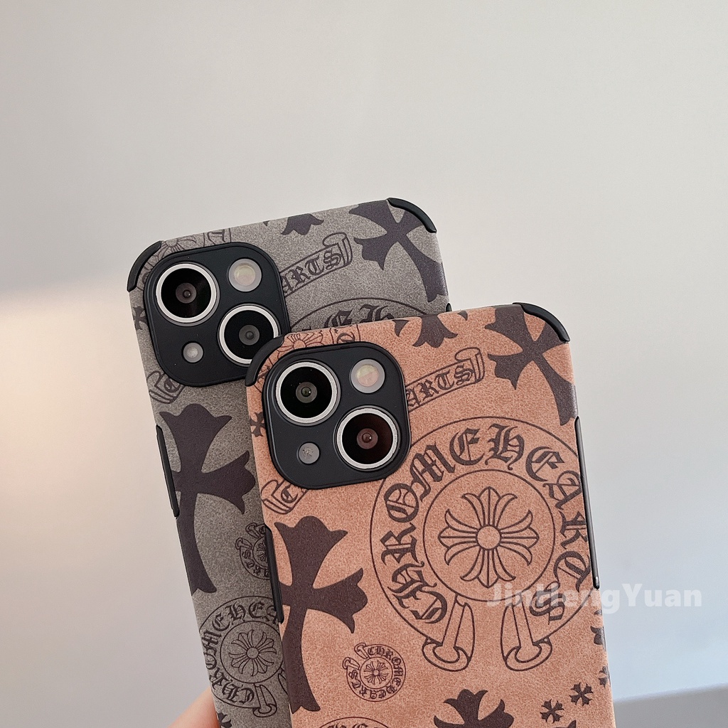 Ốp Điện Thoại Da Lộn Viền TPU Dẻo Chống Sốc Thời Trang Cho Iphone 13 12 11 Pro Max X Xs 7 8 Plus