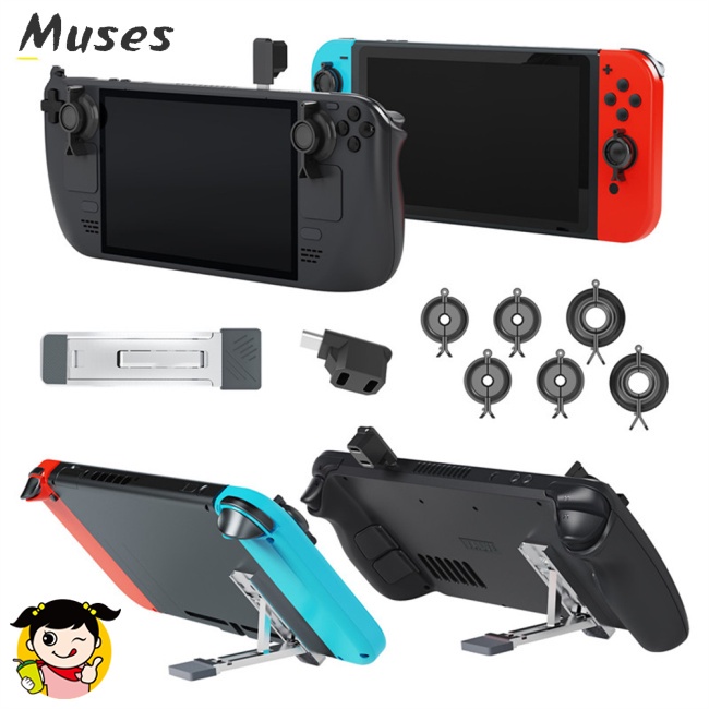 ready stock Game Console Rocker Protective Holder Set With Back Bracket Adapter Compatible For Steam Deck Switch / Oled