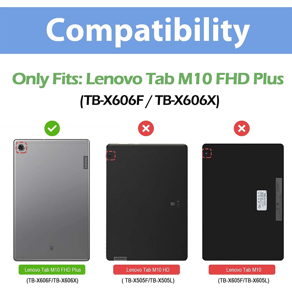 Bao Da Máy Tính Bảng Xoay 360 Độ Cho Lenovo Tab M10 Plus Tb-X606X X606F 10.3 "Tab M10 Fhd Plus X606