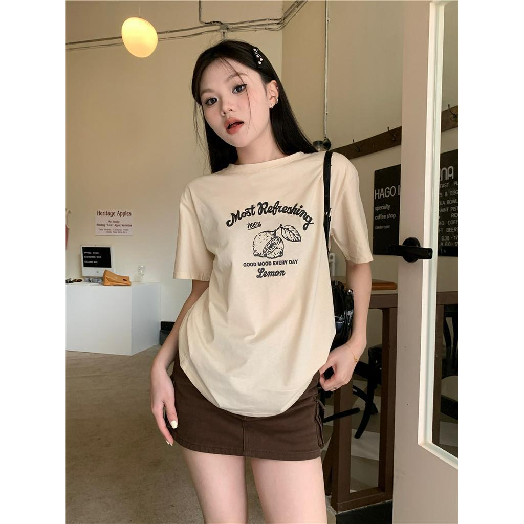 Áo Thun Cổ Tròn Dáng Rộng Phong Cách Mùa Hè Mới 64241